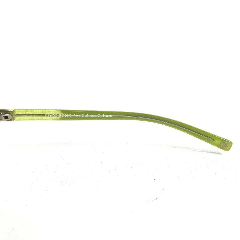 Coco Song Eyeglasses Frames SILK ROAD COL.2 Black Clear Green Silver 52-18-135